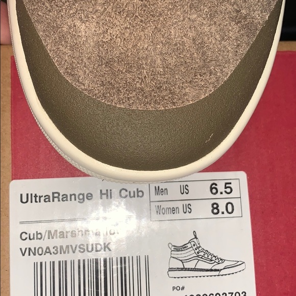 >Ⓜ️ULTRARANGE HI TOP HAIRY SUEDE CUB/MARSHMALLOW ULTRA PADDED TONGUE BRAND🆕VANS - Picture 5 of 15